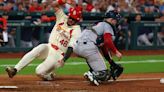The St. Louis Cardinals' Ivan Herrera scores a run against the Boston Red Sox in the eighth inning at Busch Stadium on Saturday, May 18, 2024, in St...