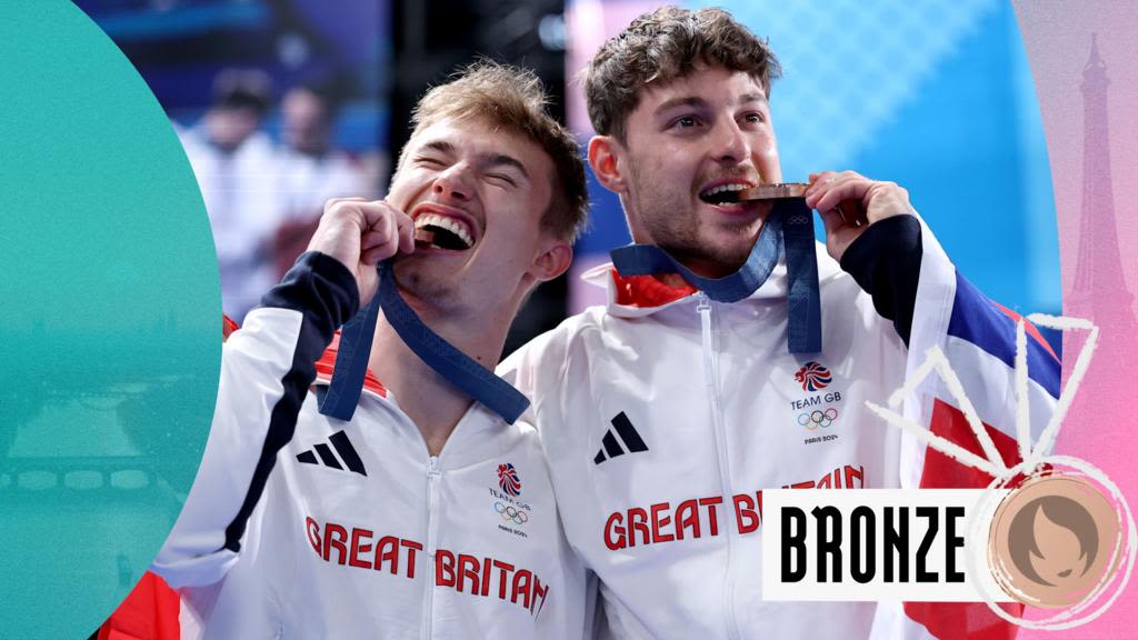 Olympics highlights: Jack Laugher and Anthony Harding win 3m synchro diving bronze