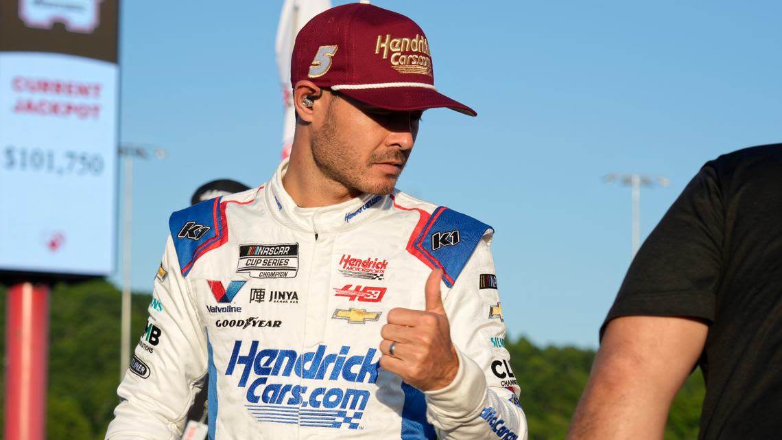 Kyle Larson qualifies 10th for Sunday's Coca-Cola 600 in Charlotte after another busy travel day