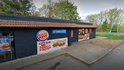 Fire at Cambridgeshire services affects Burger King as emergency services called