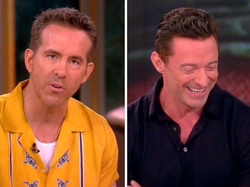 Ryan Reynolds tells 'The View' he once walked in on Hugh Jackman performing 'The Greatest Showman' for his kids: "They have no idea how good they have it"