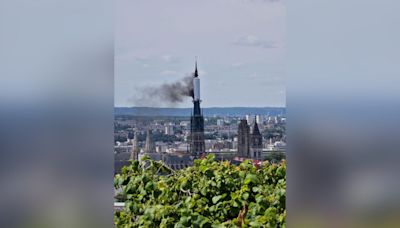 Firefighters quell blaze at French cathedral