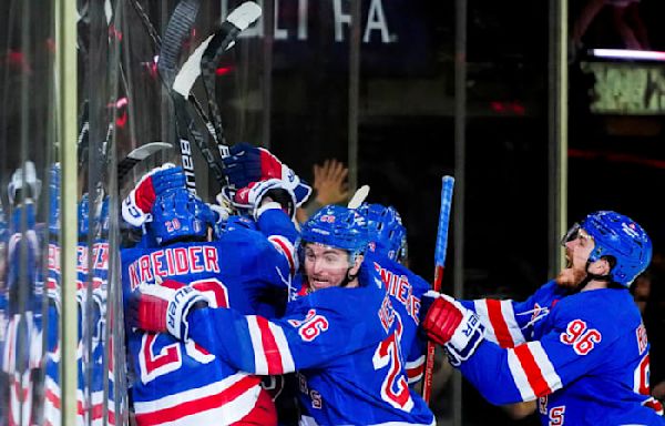 Trocheck's power-play goal lifts Rangers to 4-3 win over Hurricanes in 2OT for 2-0 series lead