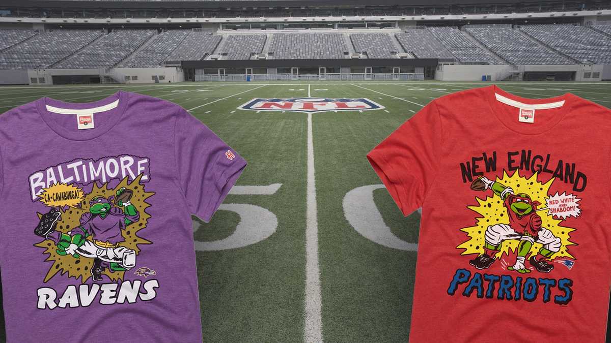 Cowabunga! Worlds collide with new NFL, Teenage Mutant Ninja Turtles t-shirt collaboration