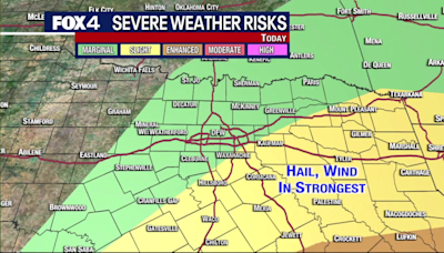 Dallas weather: Rain, storms possible for some Monday