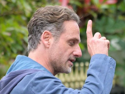 Andrew Lincoln is spotted on set for new thriller series in Glasgow