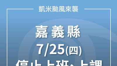 凱米颱風持續壟罩全台 嘉義縣「颱風假再+1」 | 蕃新聞