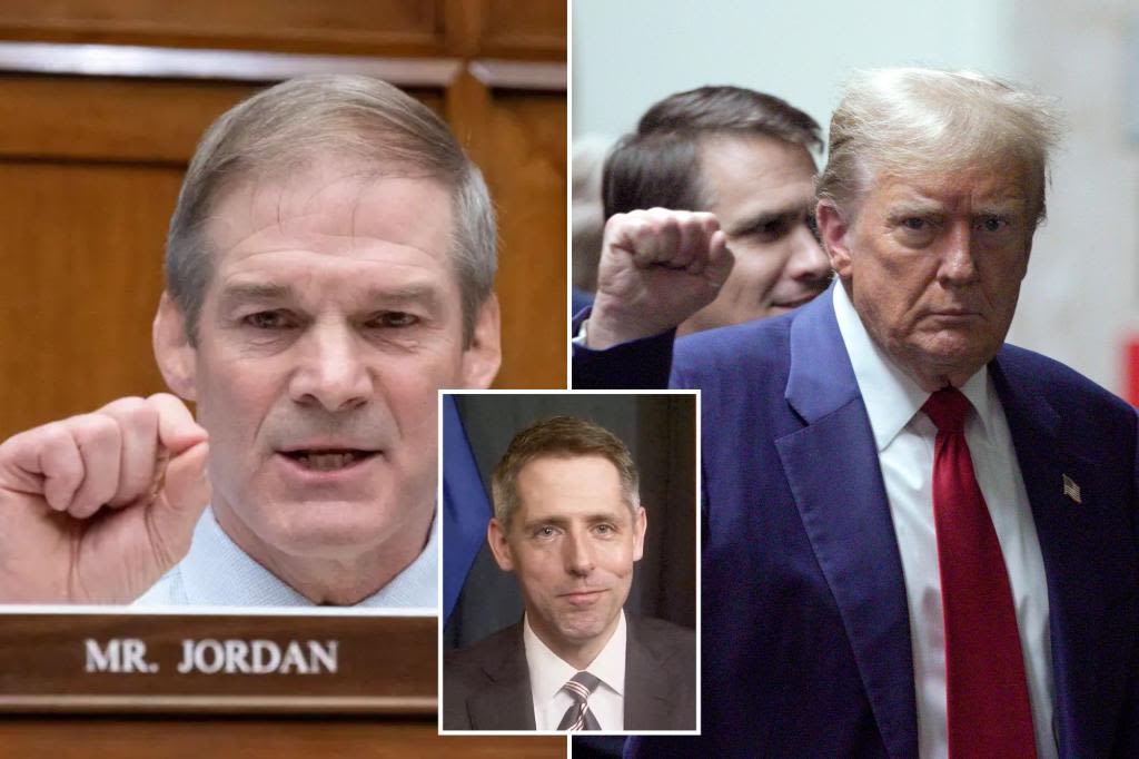 Rep. Jim Jordan demands info on ex-fed prosecutor helping Alvin Bragg with Trump trial