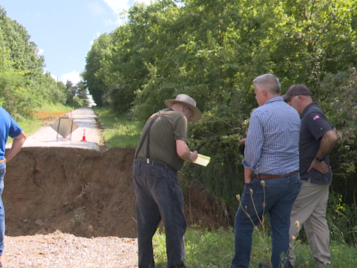 Congressman Eric Sorensen visits Fulton County to survey damage from July storms