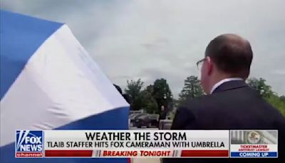Tlaib Staffer Tries To Block Fox News Reporter with Umbrella: ‘We Have It on Video, Guys’