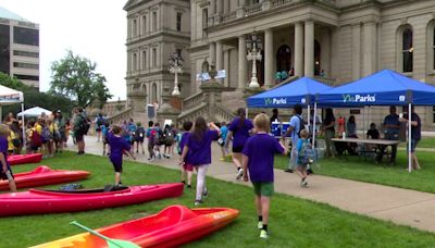 Thousands of campers gather at Capitol lawn to highlight importance of parks and recreation, children being outside