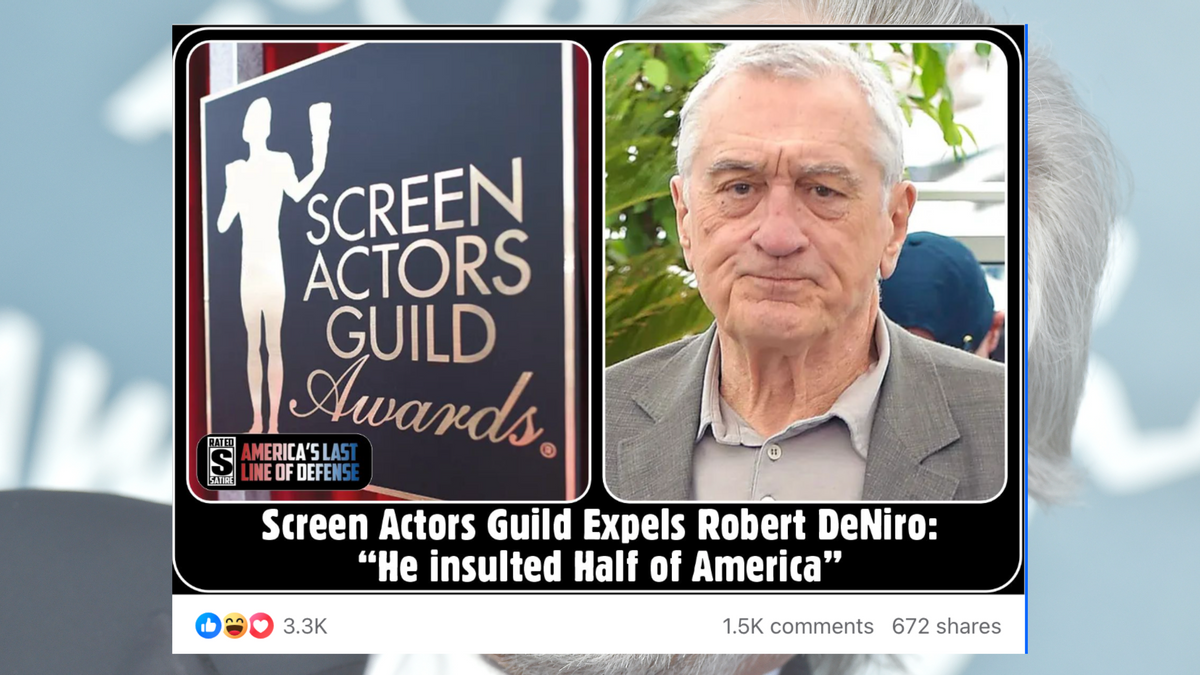 Fact Check: About the Rumor that the Screen Actors Guild Expelled Robert De Niro, Citing Anti-Trump Comments