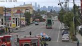 Downed powerlines cause street closure on Aurora Ave North