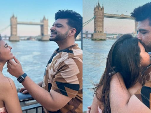 Karan Kundrra lovingly kisses Tejasswi Prakash in romantic photo dump from London vacation; Aly Goni is all hearts