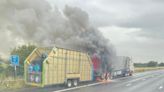Fairground ride on fire leads to M5 closure