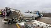 Over 4,000 gallons of milk spilled onto Kentucky road after tanker rolled over