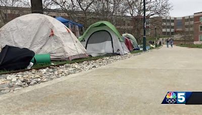 Day 3 of pro-Palestinian encampments continues on the campuses of UVM and Middlebury College