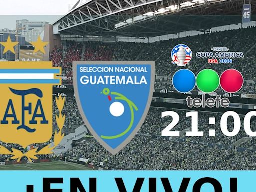 Telefe EN VIVO - dónde ver partido Argentina vs. Guatemala por TV y Online