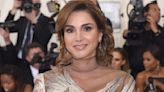 Queen Rania's delicate lace blue gown stuns as she steps out for important charity event alongside her glamorous cousin-in-law Princess Ghida