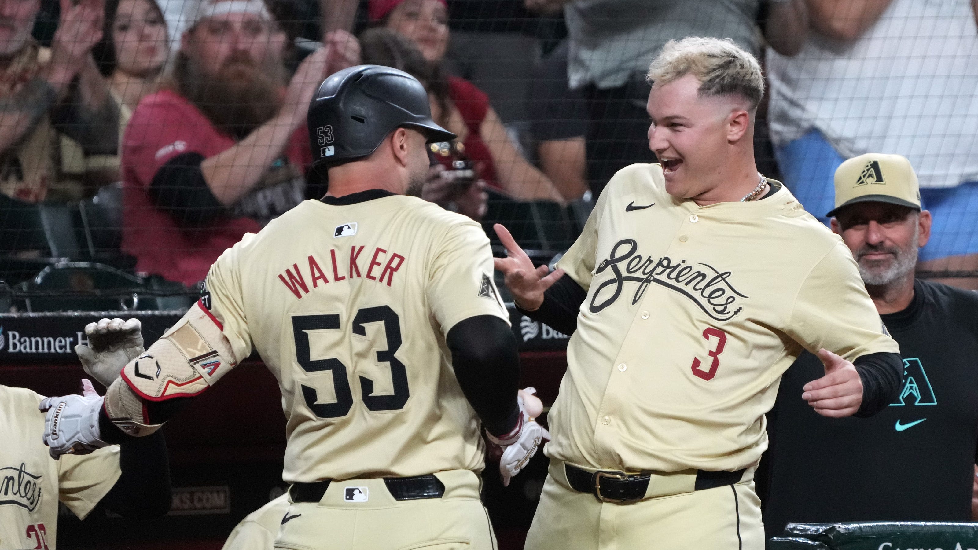 Arizona Diamondbacks' Christian Walker on his 2 home runs in the team's win over Texas