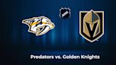 Golden Knights vs. Predators: Injury Report - March 26