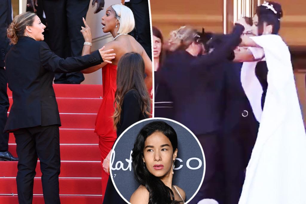 Cannes security guard scolded by Kelly Rowland gets shoved by actress Massiel Taveras in another heated incident