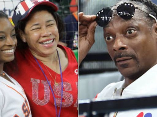 Simone Biles' Mom Mildly Scolds Snoop Dogg to His Face At Olympics Over 2010 Encounter