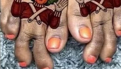 Woman's unique foot tattoo goes viral – but people are baffled by 'bizarre' toes