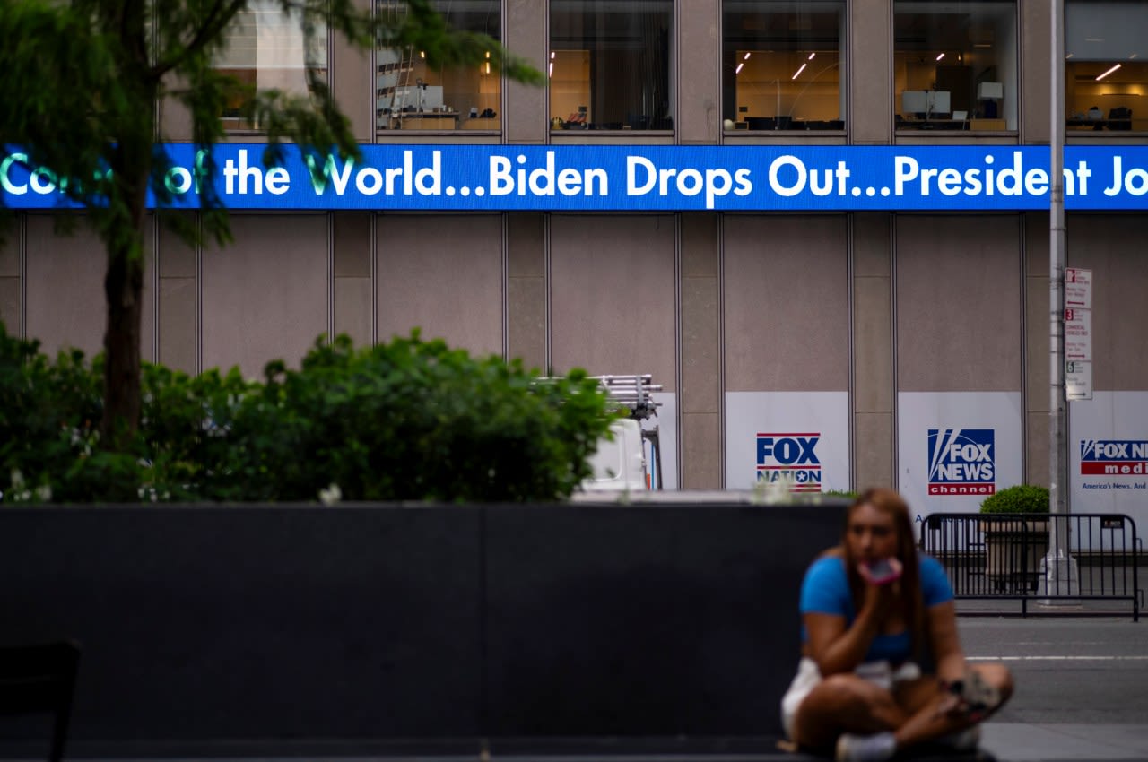 On a summer Sunday, Biden withdrew with a text statement. News outlets struggled for visuals