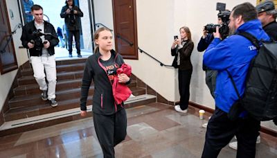 Greta Thunberg fined for blocking Swedish parliament entrance