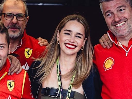 Game of Thrones' Emilia Clarke trolled over 'polo neck trousers' at British GP