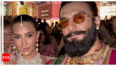 Ranveer Singh and Kim Kardashian pose together at Anant Ambani and Radhika Merchant’s Wedding | Hindi Movie News - Times of India