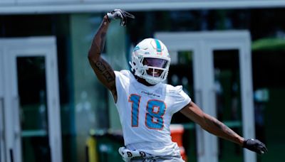 Dolphins’ Erik Ezukanma has overcome scary neck injury and is standing out at OTAs