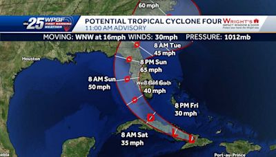 Tracking Potential Tropical Cyclone Four: Computer models and maps