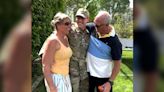 These parents have no idea their military son is posing right behind them in photo