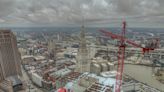 Drone shows ‘Topping Off’ of new Sherwin Williams HQs in downtown Cleveland
