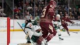 Joel Eriksson Ek breaks 3rd-period tie in the Wild's 5-2 victory over the Coyotes