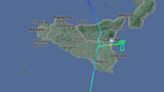Un piloto dibuja un pene de 24 kilómetros en el cielo tras ser desviado del aeropuerto de Catania