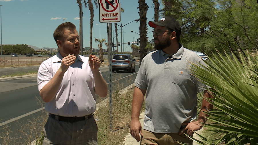 Las Vegas man jumps into fiery wrong-way crash to save driver