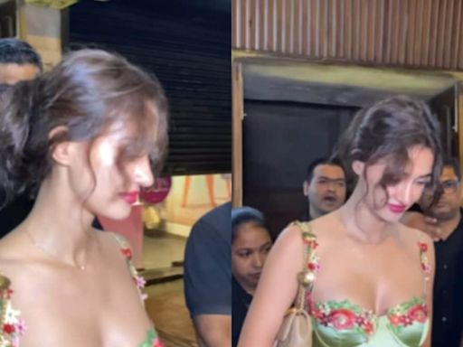 Sexy! Disha Patani Looks Effortlessly Glam In A Green Satin Dress, Hot Video Goes Viral - News18