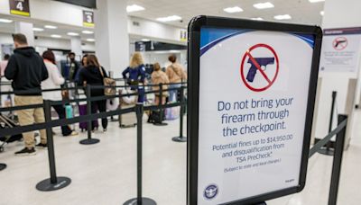 19 guns found at airport security checkpoints per day in the first half of 2024, TSA says