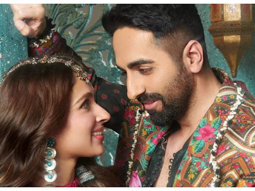 Ayushmann Khurrana and Pashmina Roshan Unveil Colorful Poster for Garba Song 'Jachdi' | - Times of India