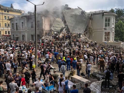 Russia's heaviest bombardment of Kyiv in 4 months hits a children's hospital