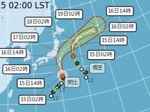 雨再下6天！颱風安比「將增強為中颱」未來路徑曝