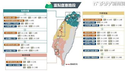 端午連假出遊注意！ 交通部公布國道20處「重點壅塞路段」