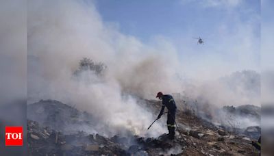 Greek wildfire burns for second day as country remains on alert - Times of India