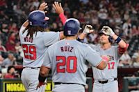 D-backs homer twice in 5-run ninth, beat Nationals