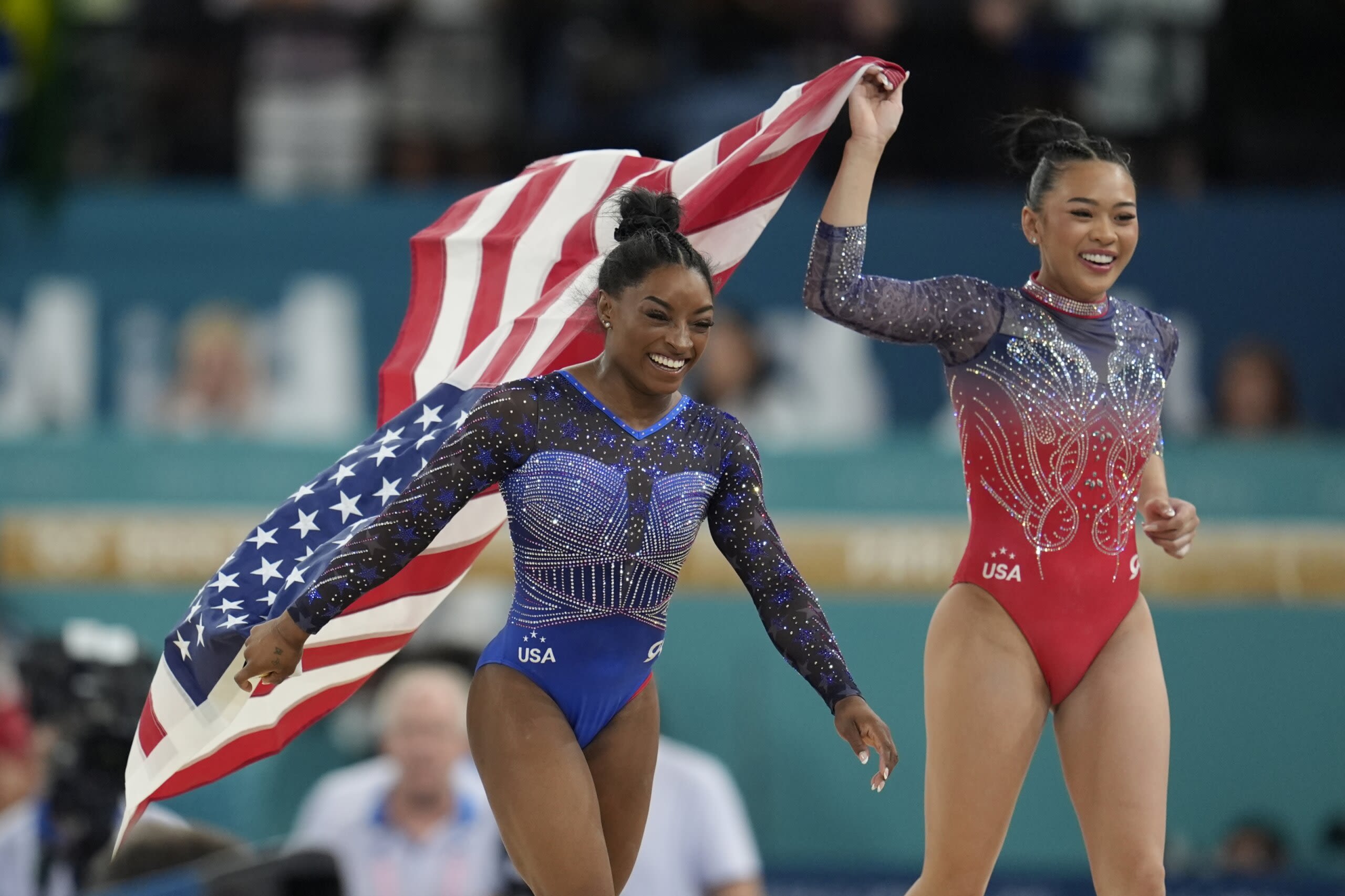 Simone Biles edges Brazil’s Rebeca Andrade for her second Olympic all-around gymnastics title - WTOP News