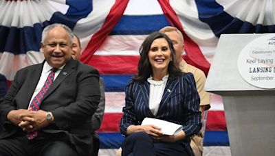 Michigan Gov. Gretchen Whitmer visits Alabama, participates in ceremony for future Navy ship