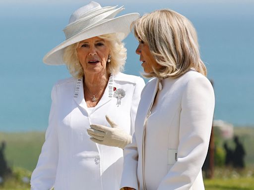 Queen Camilla and Brigitte Macron Have Awkward Moment at D-Day Event as Royal Avoids Holding First Lady's Hand